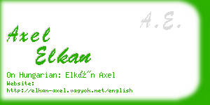 axel elkan business card